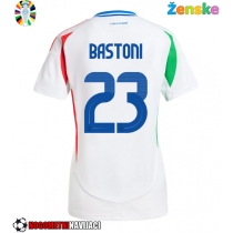 Ženske Nogometnih dresov Italija Alessandro Bastoni #23 Gostujoči EP 2024 Kratki rokavi